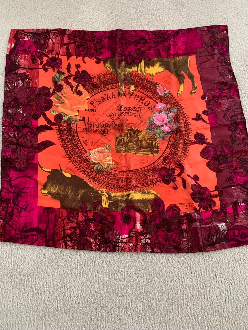 Christian Lacroix Beautiful Silk Scarf